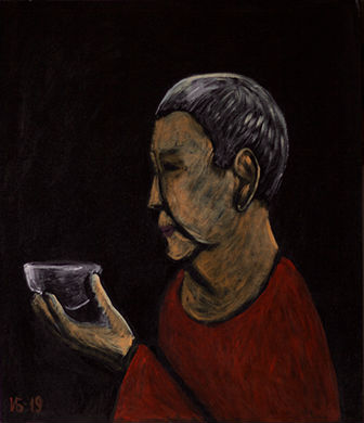 Woman in red